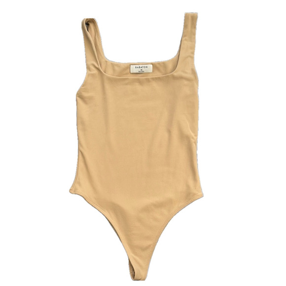 Babaton Tan Bodysuit XS square neck - Picture 1 of 6